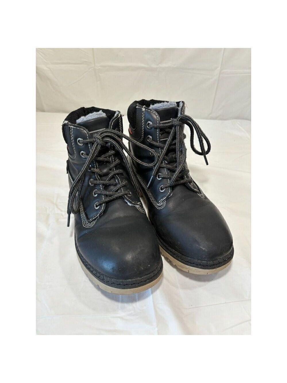 Eagsouni Black Faux Leather Boots Size 7